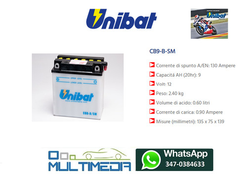 Batteria moto unibat per - moto,